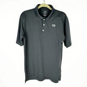 Ultra Club Cool & Dry Golf Dark Gray Short Sleeve Button Up Polo Top Sz Small